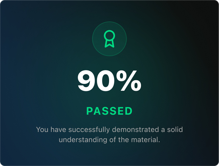 image of quiz completion